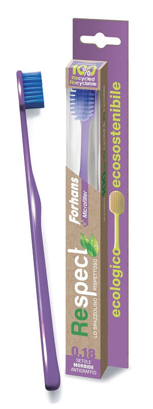 FORHANS RESPECT SPAZZOLINO ECOLOGICO 0,18 SETOLE MORBIDE - farmasorriso.com