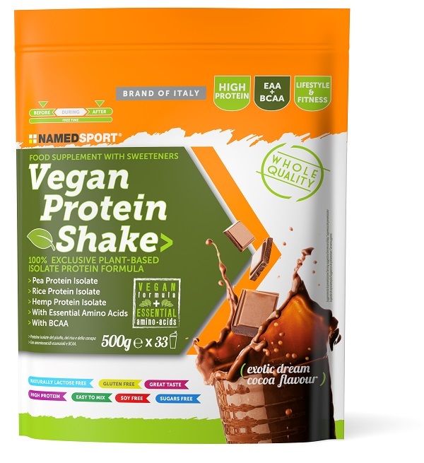 VEGAN PROTEIN SHAKE EXOTIC DREAM COCOA 500 G - farmasorriso.com