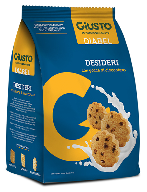 GIUSTO DIABEL BISCOTTO DESIDERI 150 G - farmasorriso.com