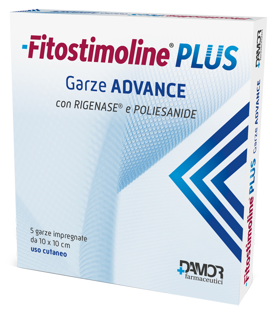 FITOSTIMOLINE PLUS GARZE ADVANCE IMPREGNATE 10X10 CM 5 PEZZI - farmasorriso.com