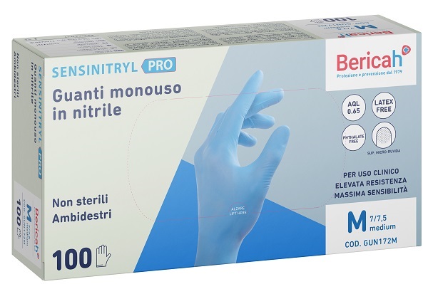 GUANTO MONOUSO SENSINITRYL PRO IN NITRILE MEDIUM 100 PEZZI - farmasorriso.com