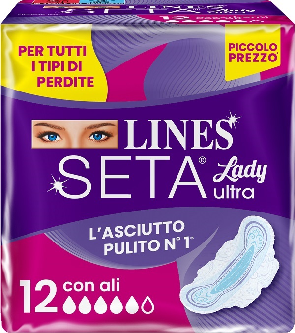 LINES SETA ULTRA ASSORBENTI LADY ALI DWCT 12 PEZZI - farmasorriso.com