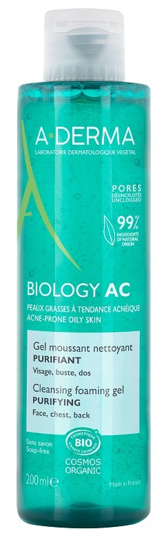 ADERMA BIOLOGY AC GEL DETERGENTE SCHIUMOGENO PURIFICANTE 200 ML - farmasorriso.com