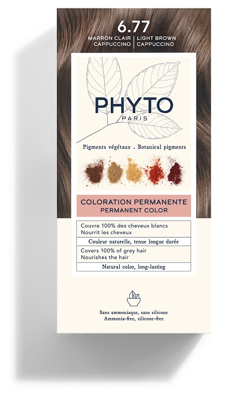 COLOR KIT 6,77 MARRONE CHIARO CAPPUCCINO LATTE RIVELATORE 50 ML + CREMA COLORANTE 50 ML + MASCHERA PROTETTIVA COLORE 12 ML + GUANTI - farmasorriso.com
