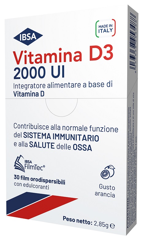 VITAMINA D3 IBSA 2000 UI 30 FILM ORODISPERSIBILI - farmasorriso.com