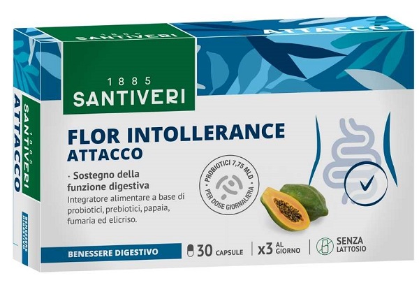 FLOR INTOLLERANCE ATTACCO 30 CAPSULE - farmasorriso.com