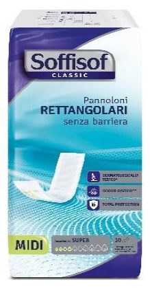 PANNOLONE SOFFISOF CLASSIC RETTANGOLARE SENZA BARRIERA 30 PEZZI - farmasorriso.com