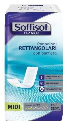 SOFFISOF CLASSIC PANNOLONE RETTANGOLARE CON BARRIERA 30 PEZZI - farmasorriso.com