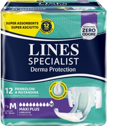 PANNOLONE MUTANDINA LINES SPECIALIST DERM AP L 12 PEZZI - farmasorriso.com