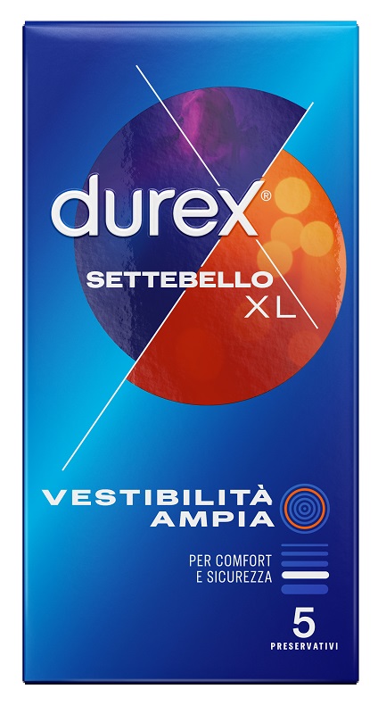 PROFILATTICO DUREX SETTEBELLO XL 5 PEZZI - farmasorriso.com