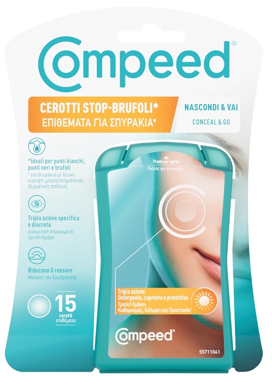 COMPEED CEROTTI STOP BRUFOLI NASCONDI & VAI 15 PEZZI - farmasorriso.com