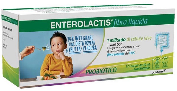 ENTEROLACTIS FIBRA LIQUIDA 12 FLACONCINI DA 10 ML - farmasorriso.com