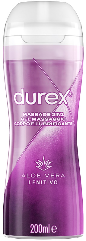 DUREX MASSAGE 2 IN 1 GEL MASSAGGIO CORPO E LUBRIFICANTE ALOE VERA 200 ML - farmasorriso.com