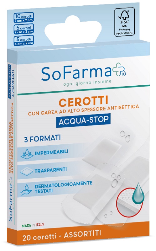 CEROTTO ACQUASTOP ASSORTITI 20 PEZZI SOFARMAPIU' - farmasorriso.com