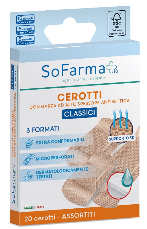 CEROTTO CLASSICO ASSORTITI 20 PEZZI SOFARMAPIU' - farmasorriso.com