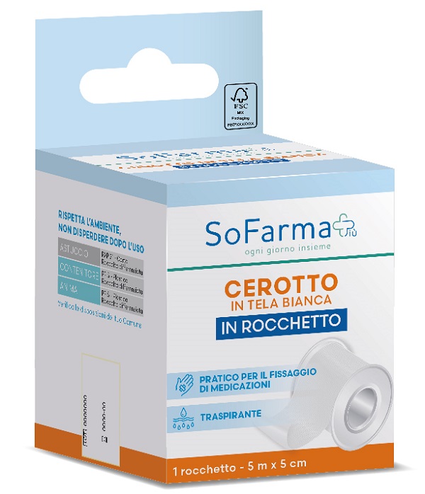 ROCCHETTO TELA M 5X5 CM SOFARMAPIU' - farmasorriso.com
