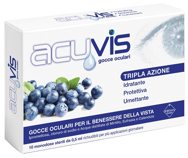 GOCCE OCULARI ACUVIS 10 FLACONCINI 0,5 ML - farmasorriso.com