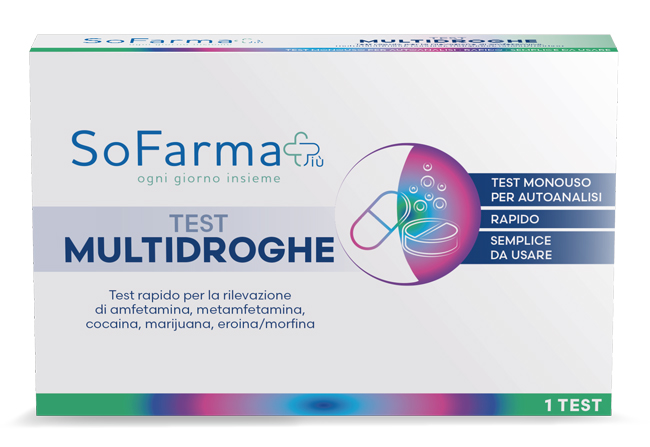 TEST AUTODIAGNOSTICO RAPIDO MULTIDROGHE SOFARMAPIU' - farmasorriso.com