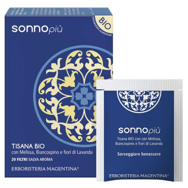 TISANA SONNO PIU' BIO 20 FILTRI - farmasorriso.com