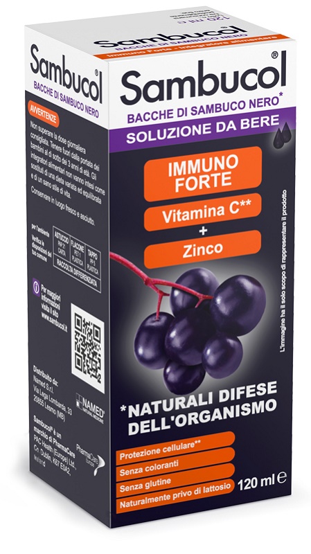 SAMBUCOL LIQUIDO DA BERE 120 ML - farmasorriso.com