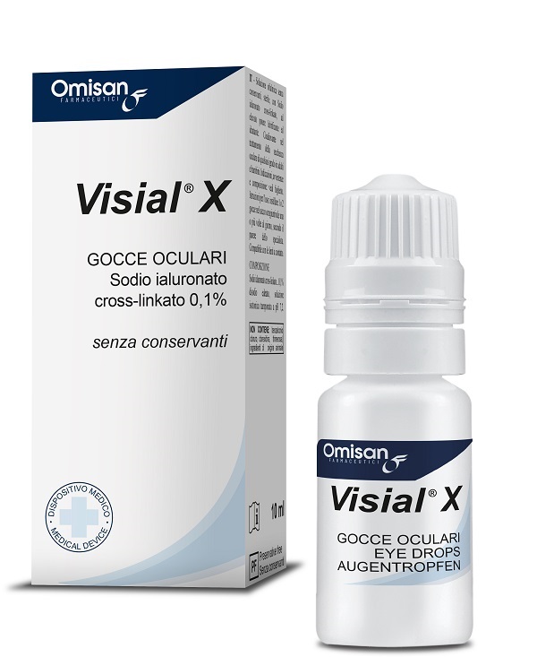 GOCCE OCULARI VISIAL X ACIDO IALURONICO CROSS-LINKATO 0,1% 10 ML - farmasorriso.com
