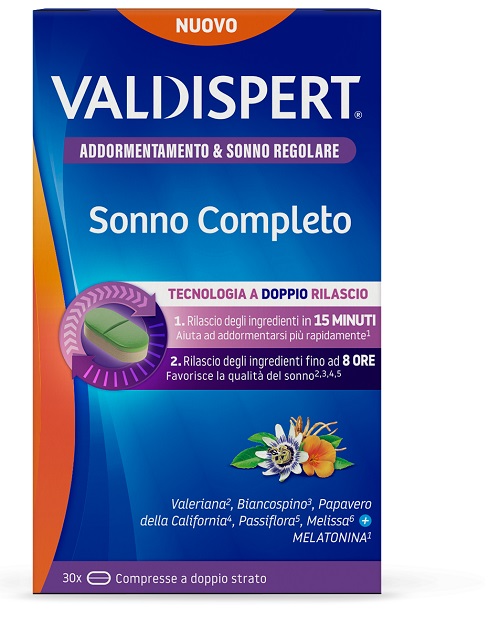 VALDISPERT SONNO COMPLETO 30 COMPRESSE A DOPPIO STRATO - farmasorriso.com