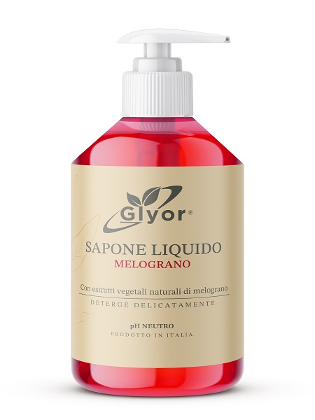 GLYOR SAPONE MANI VISO MELOGRANO 500 ML - farmasorriso.com