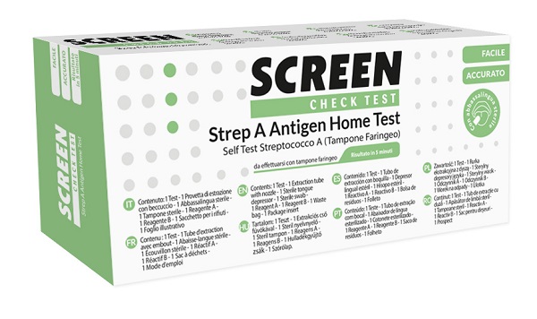 STREP A ANTIGEN HOME TEST DETERMINAZIONE QUALITATIVA ANTIGENI STREPTOCOCCO A DA TAMPONE FARINGEO 1 PEZZO - farmasorriso.com
