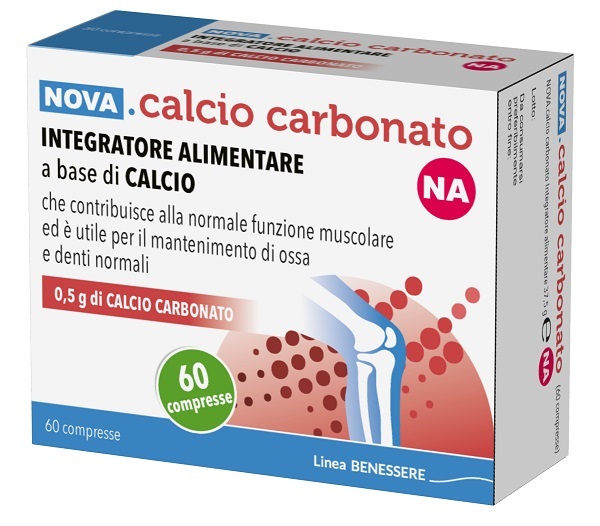 NOVA CALCIO CARBONATO NA 0,5G 60 COMPRESSE - farmasorriso.com