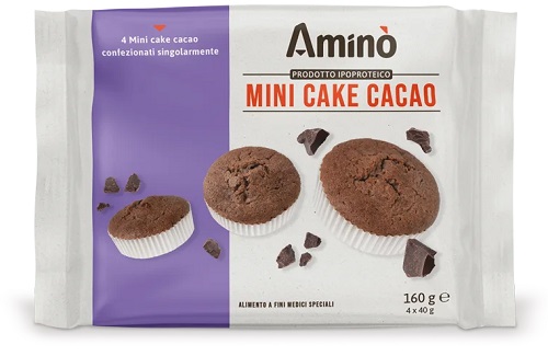 AMINO' MINI CAKE CACAO 4 PEZZI DA 40 G - farmasorriso.com