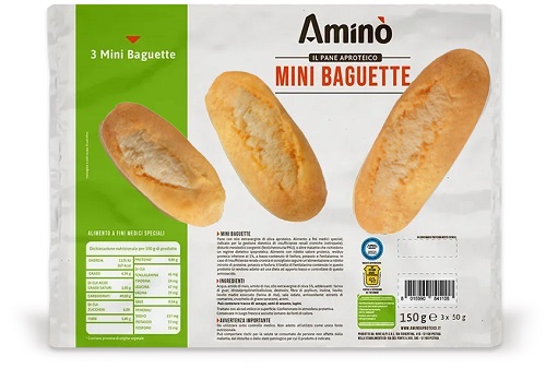 AMINO' MINI BAGUETTE 3 PEZZI DA 50 G - farmasorriso.com