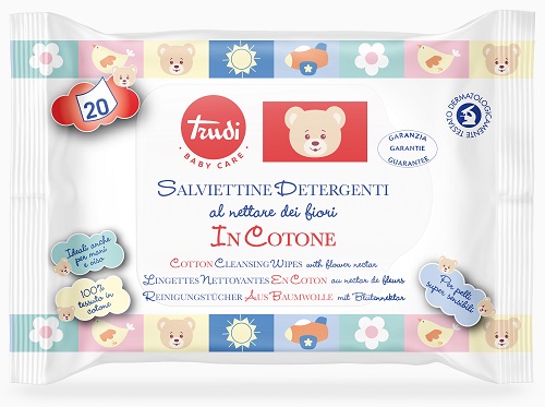 TRUDI BABY CARE SALVIETTE COTONE 20 PEZZI - farmasorriso.com
