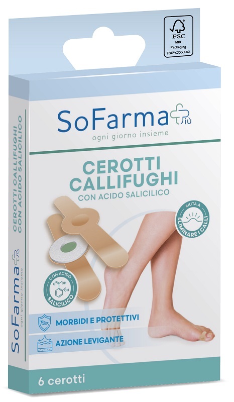 CEROTTO PARACALLO CALLIFUGO 7X1,2 CM FARMAPIU' 6 PEZZI - farmasorriso.com