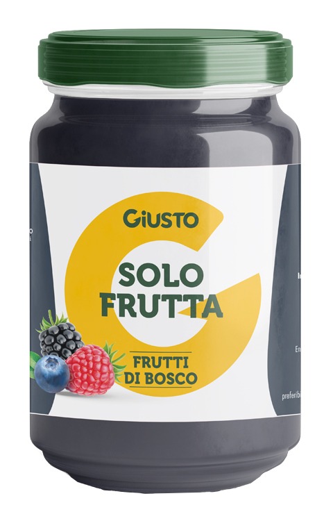 GIUSTO SOLO FRUTTA CONFETTURA FRUTTI DI BOSCO 220 G - farmasorriso.com