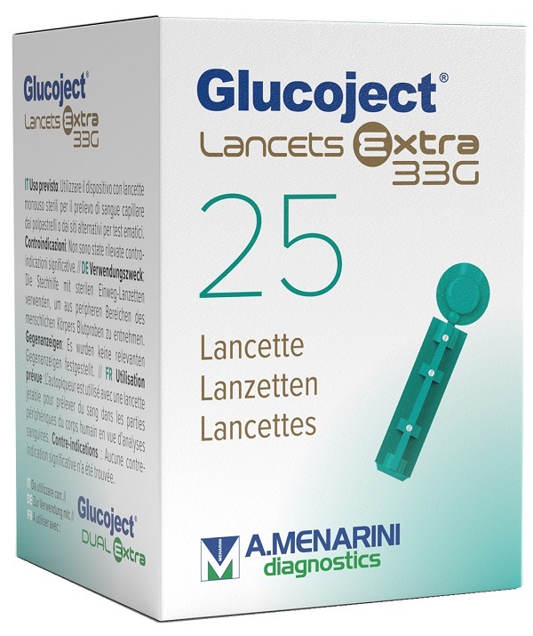 LANCETTA PUNGIDITO GLUCOJET EXTRA GAUGE 33 25 PEZZI - farmasorriso.com