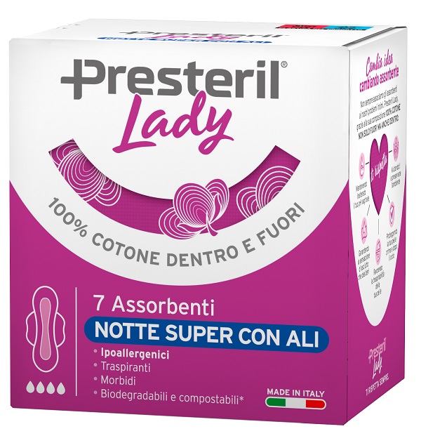 LADY PRESTERIL ASSORBENTI NOTTE SUPER ALI 7 PEZZI - farmasorriso.com