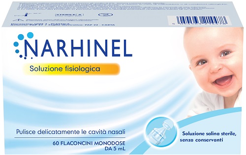 SOLUZIONE FISIOLOGICA PER ASPIRATORE NASALE NARHINEL 60 FLACONCINI DA 5 ML - farmasorriso.com