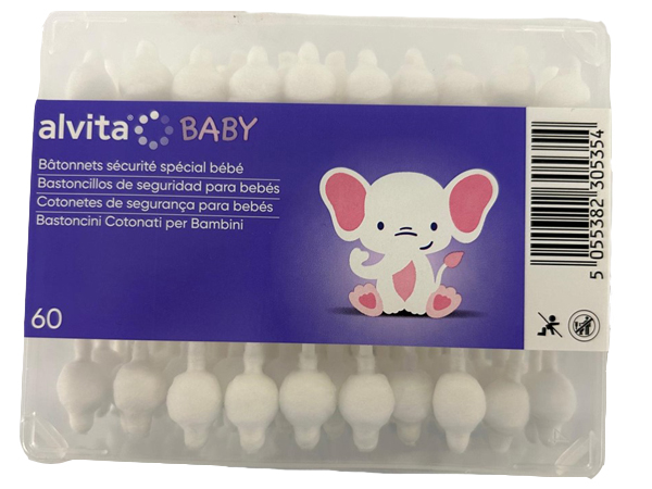 ALVITA BABY BASTONCINI COTONATI 60 PEZZI - farmasorriso.com