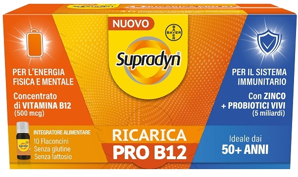 SUPRADYN RICARICA PRO B12 10 FLACONCINI - farmasorriso.com