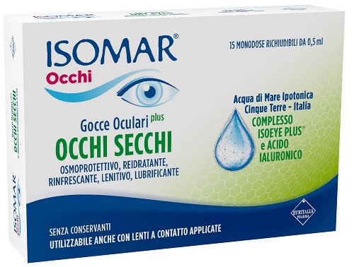 ISOMAR OCCHI SECCHI PLUS GOCCE OCULARI ACIDO IALURONICO 0,20% 15 FLACONCINI - farmasorriso.com