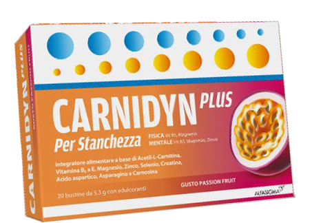 CARNIDYN PLUS 20 BUSTINE DA 5,3 G GUSTO PASSION FRUIT - farmasorriso.com