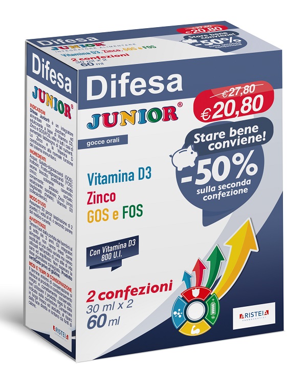 DIFESA JUNIOR GOCCE ORALI 30 ML BIPACK - farmasorriso.com