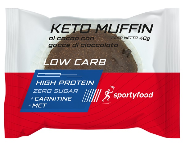 SPORTYFOOD KETO MUFFIN AL CACAO CON GOCCE 40 G - farmasorriso.com